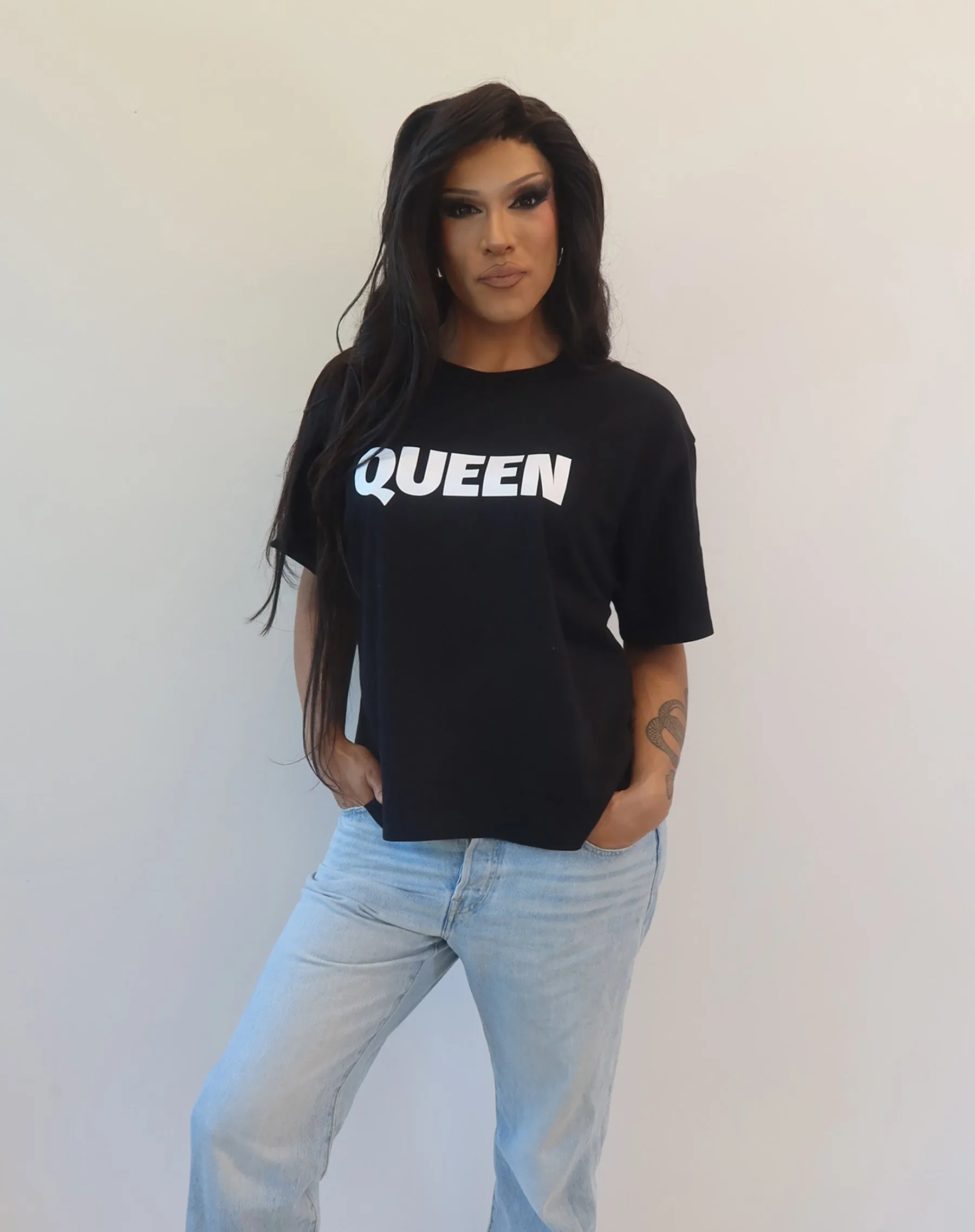 "Queen" Boxy Tee sold by Brunette The Label product image thumbnail 4