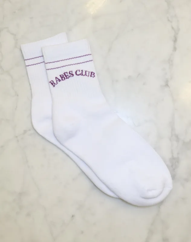 "Babes Club" Socks sold by Brunette The Label