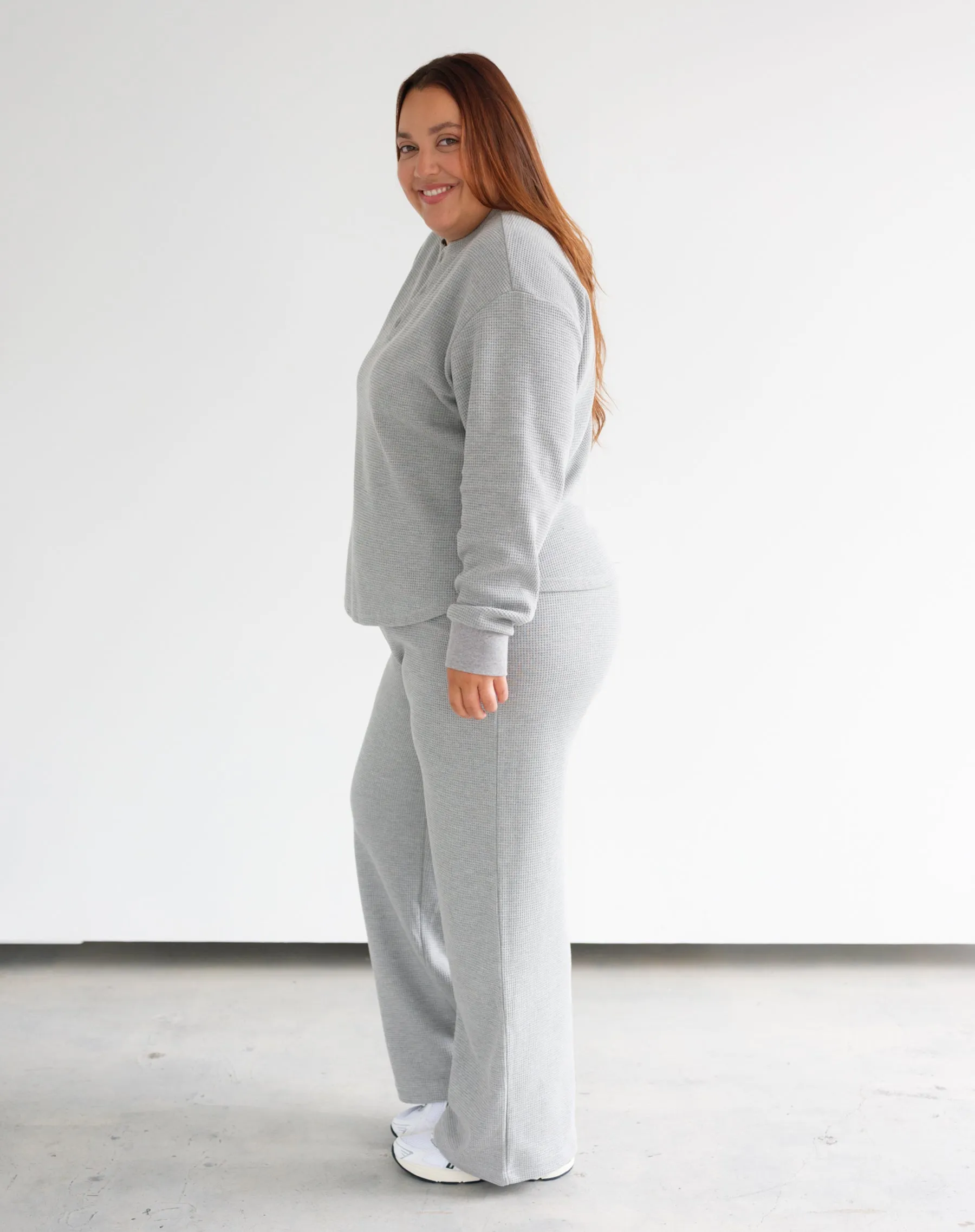 Waffle Henley sold by Brunette The Label product image thumbnail 2