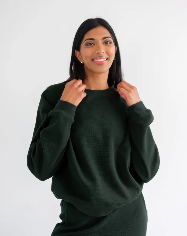 Waffle Raglan Shirt sold by Brunette The Label