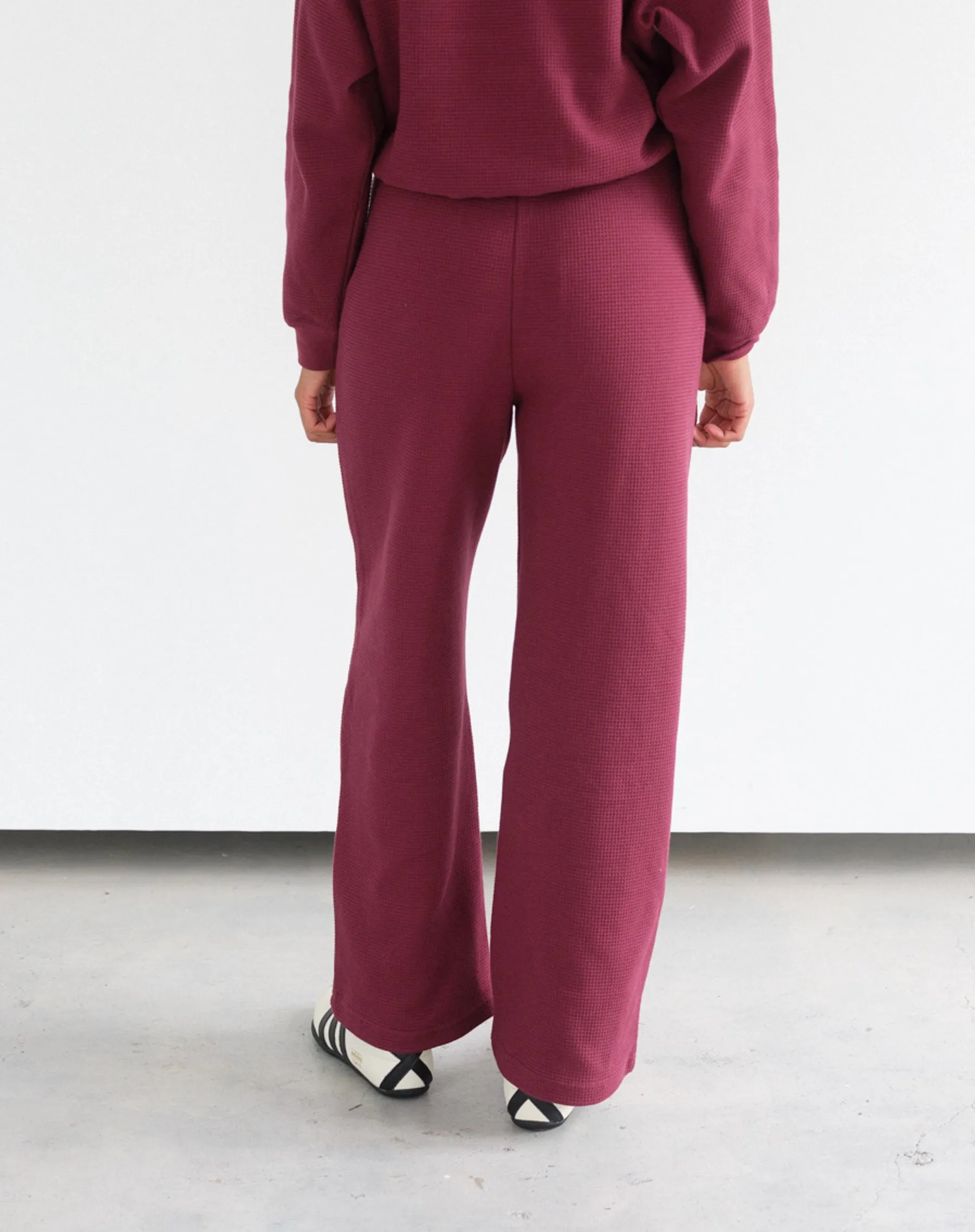 Waffle Wide Leg Pant sold by Brunette The Label product image thumbnail 2
