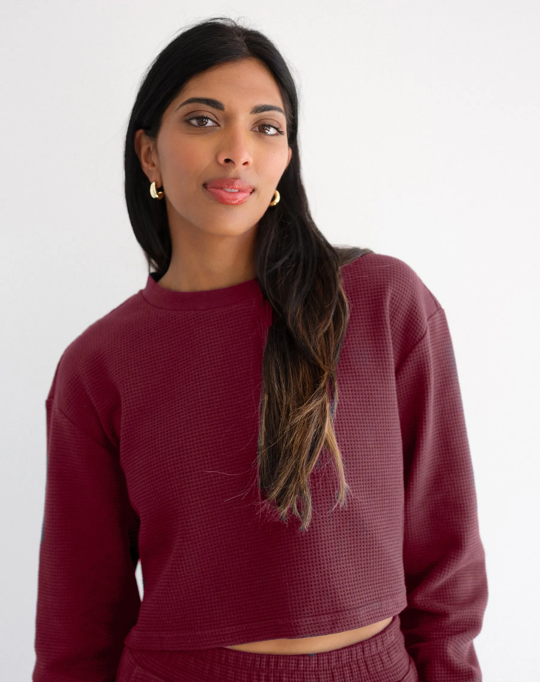 Waffle Boxy Shirt sold by Brunette The Label