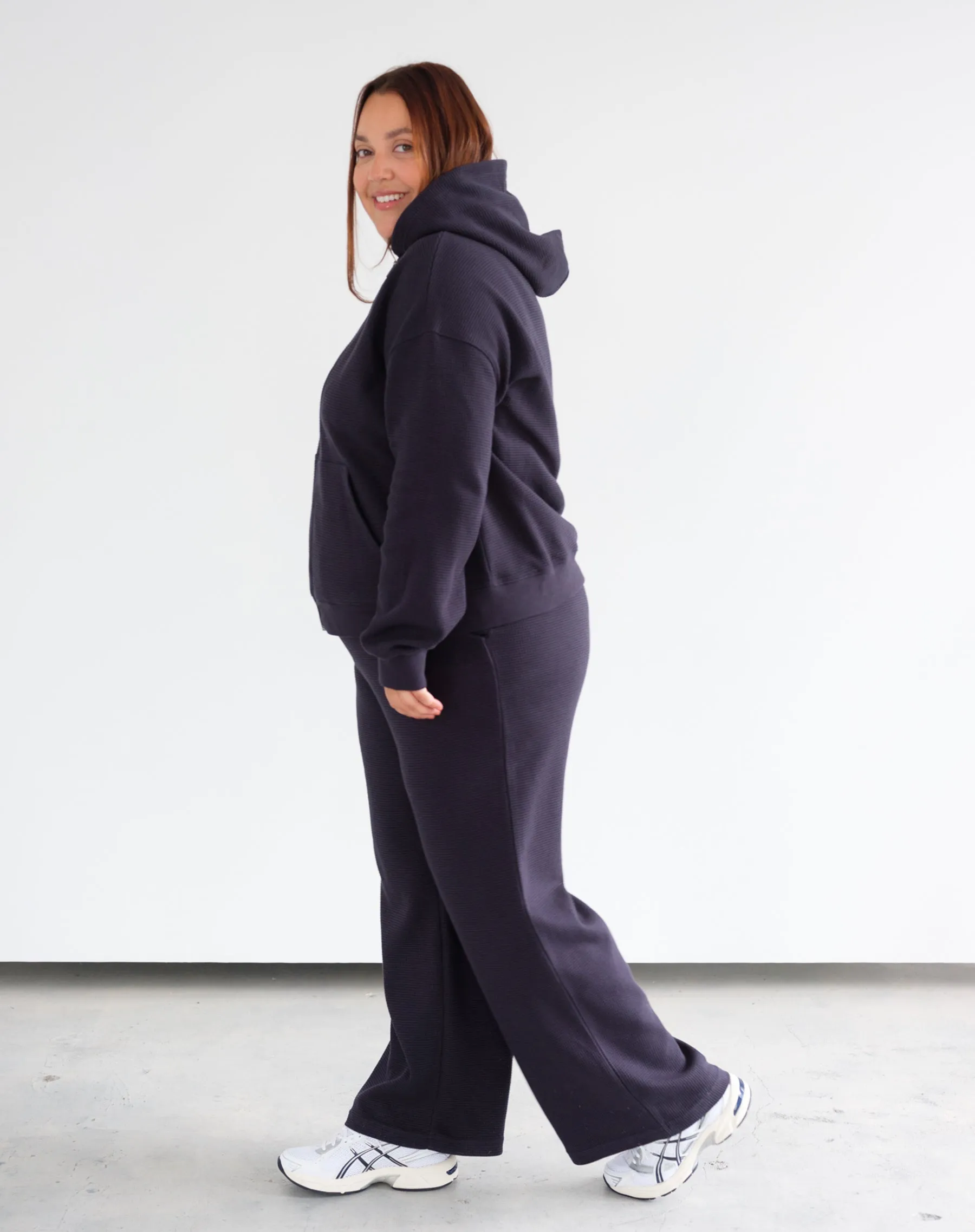 Waffle Full Zip Hoodie sold by Brunette The Label product image thumbnail 3