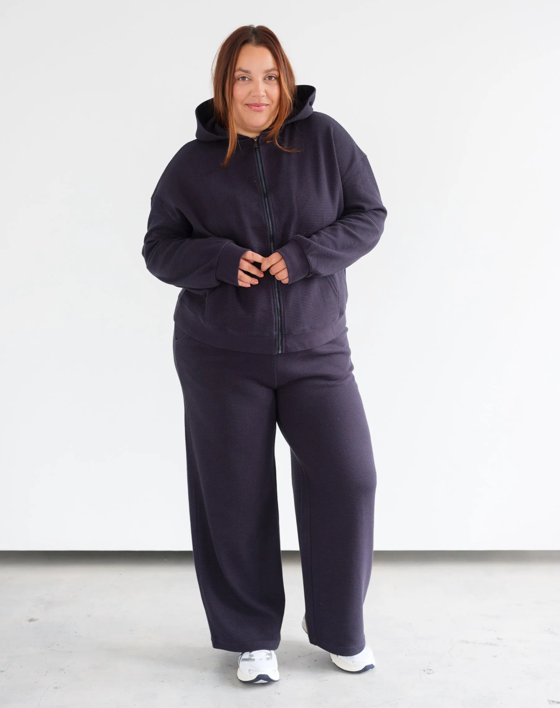 Waffle Full Zip Hoodie sold by Brunette The Label product image thumbnail 2