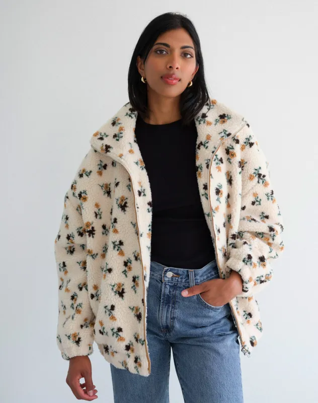 Floral Sherpa Jacket sold by Brunette The Label