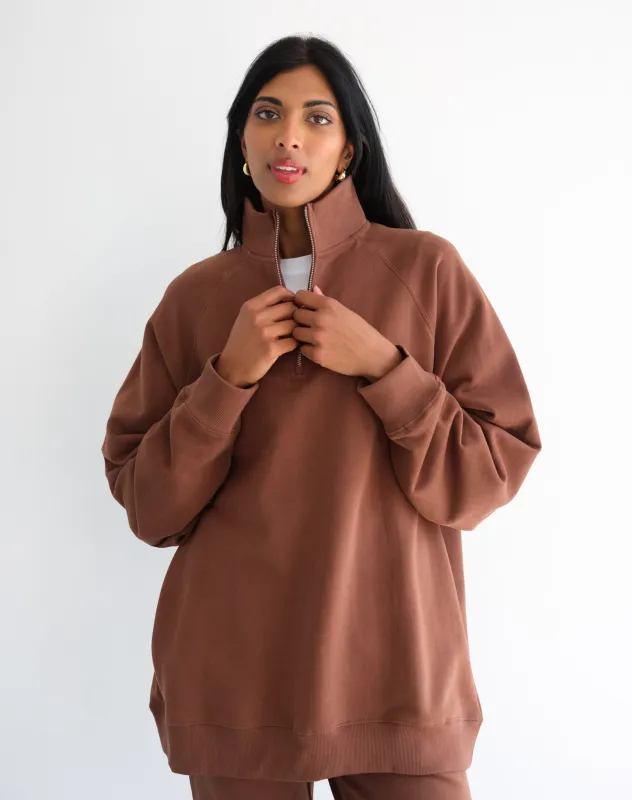 Not Your Boyfriend's Half Zip Sweatshirt sold by Brunette The Label