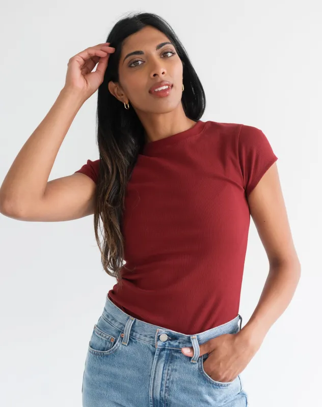 Ribbed Tee sold by Brunette The Label