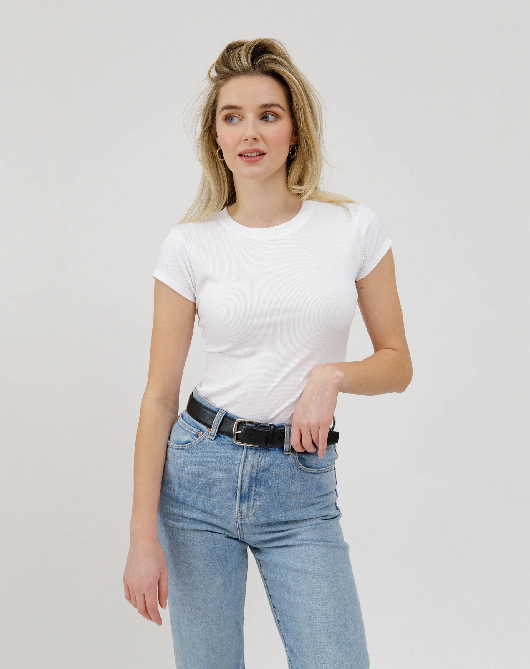 Ribbed Tee sold by Brunette The Label product image thumbnail 5