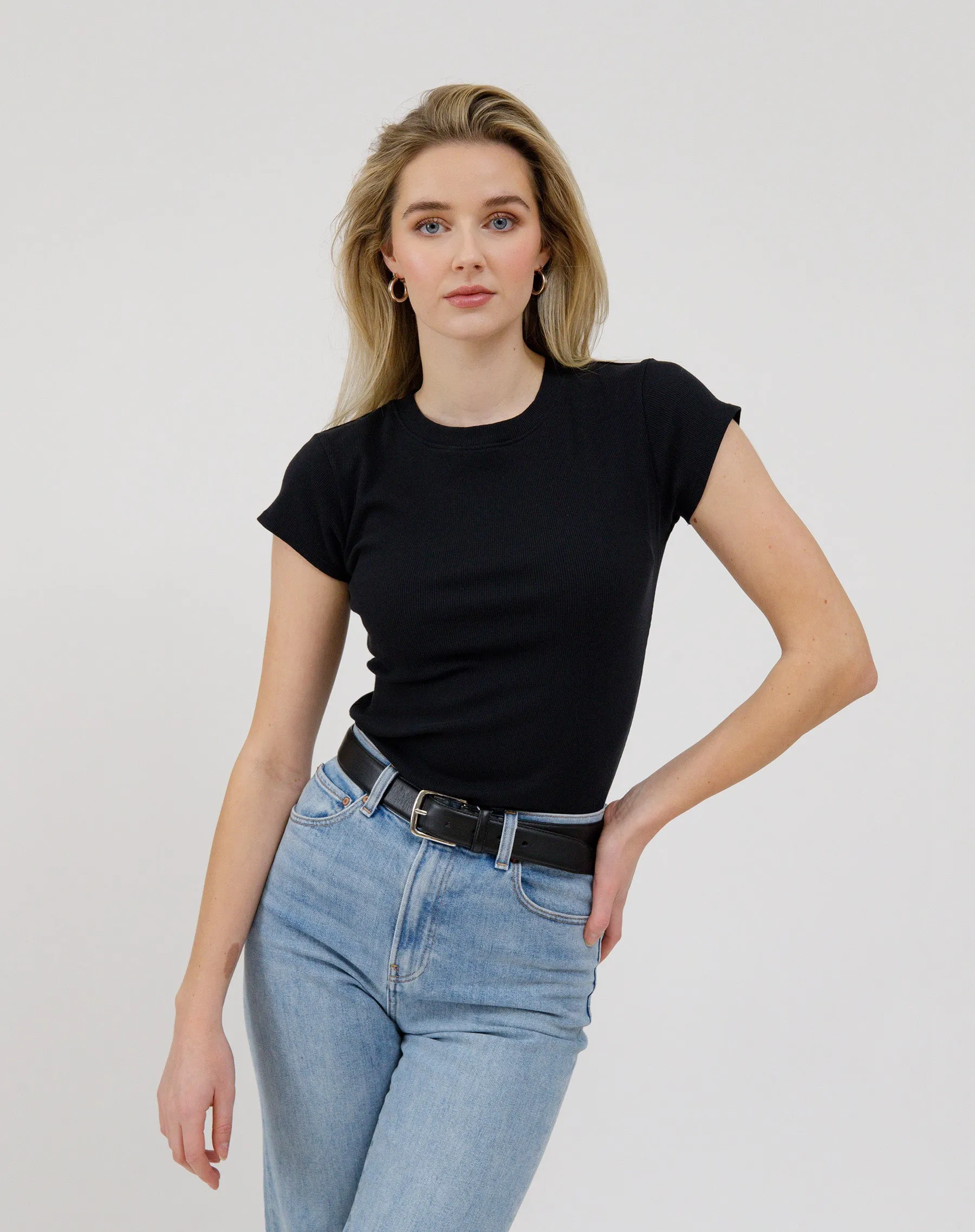 Ribbed Tee sold by Brunette The Label product image thumbnail 4