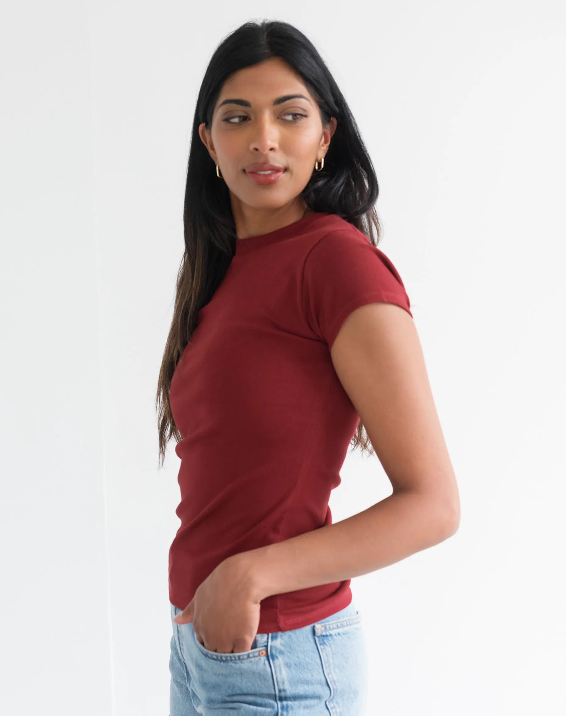 Ribbed Tee sold by Brunette The Label product image thumbnail 2