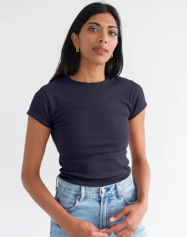 Ribbed Tee sold by Brunette The Label