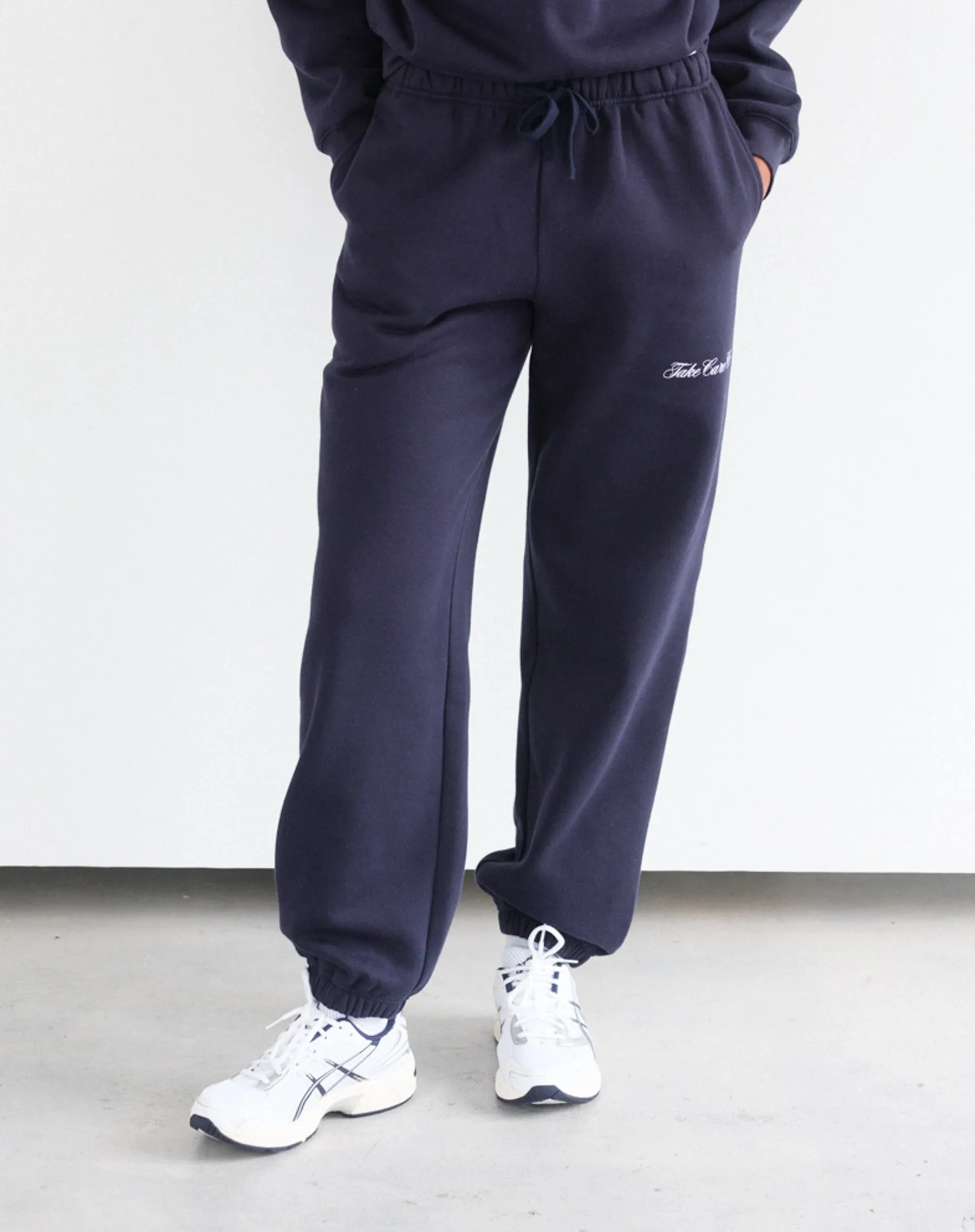 "Take Care Club" Oversized Joggers sold by Brunette The Label