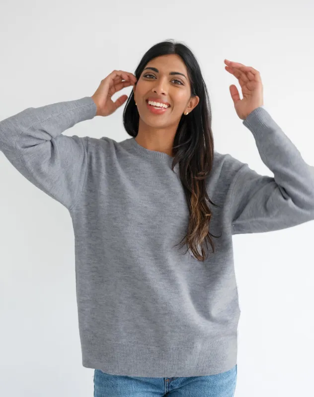 Oversized Knit Crew sold by Brunette The Label