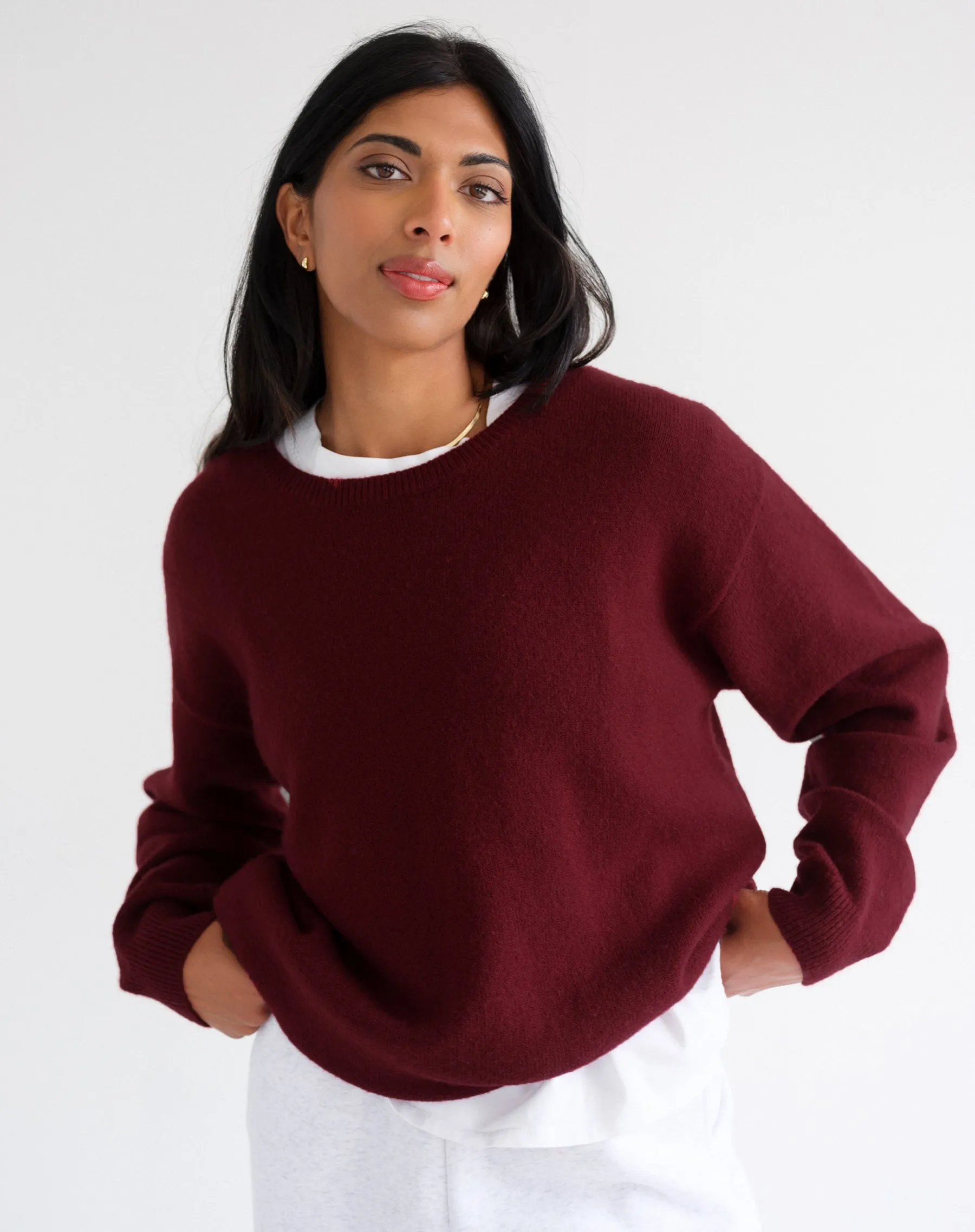 Oversized Knit Crew sold by Brunette The Label