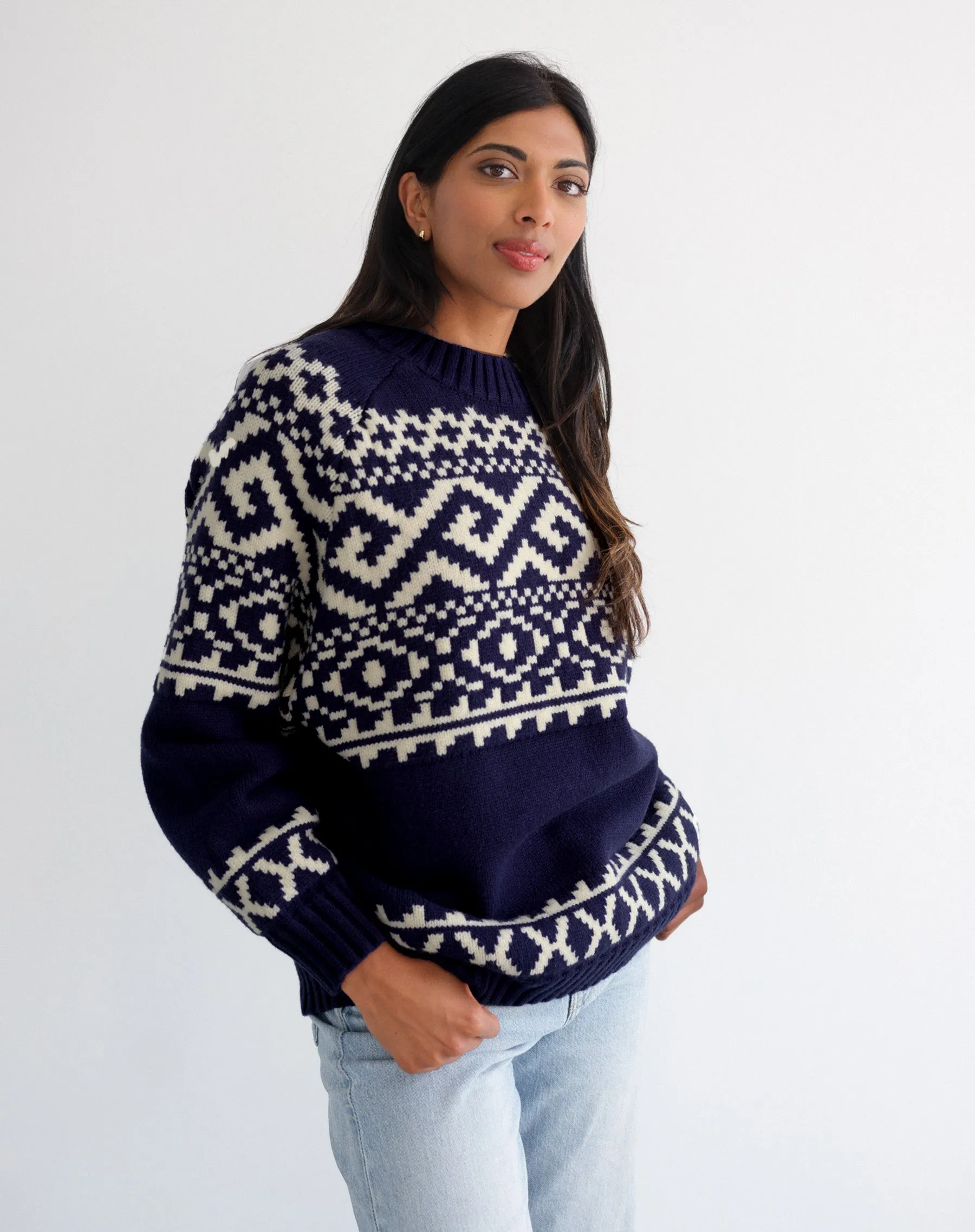Fair Isle Knit Sweater sold by Brunette The Label
