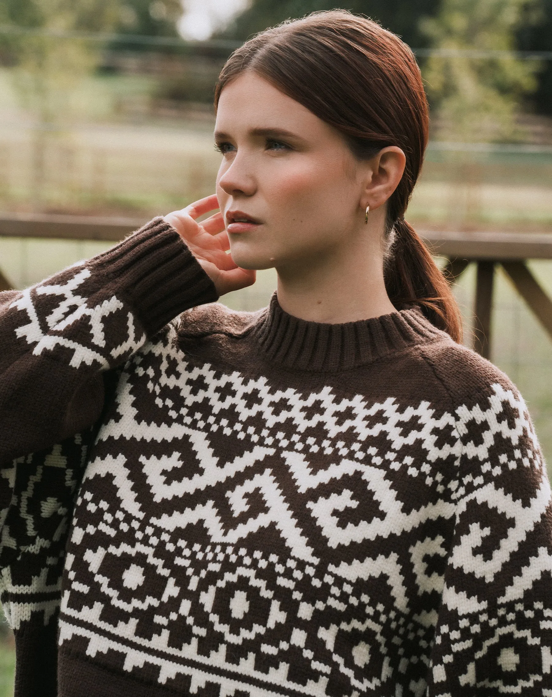 Fair Isle Knit Sweater sold by Brunette The Label product image thumbnail 3