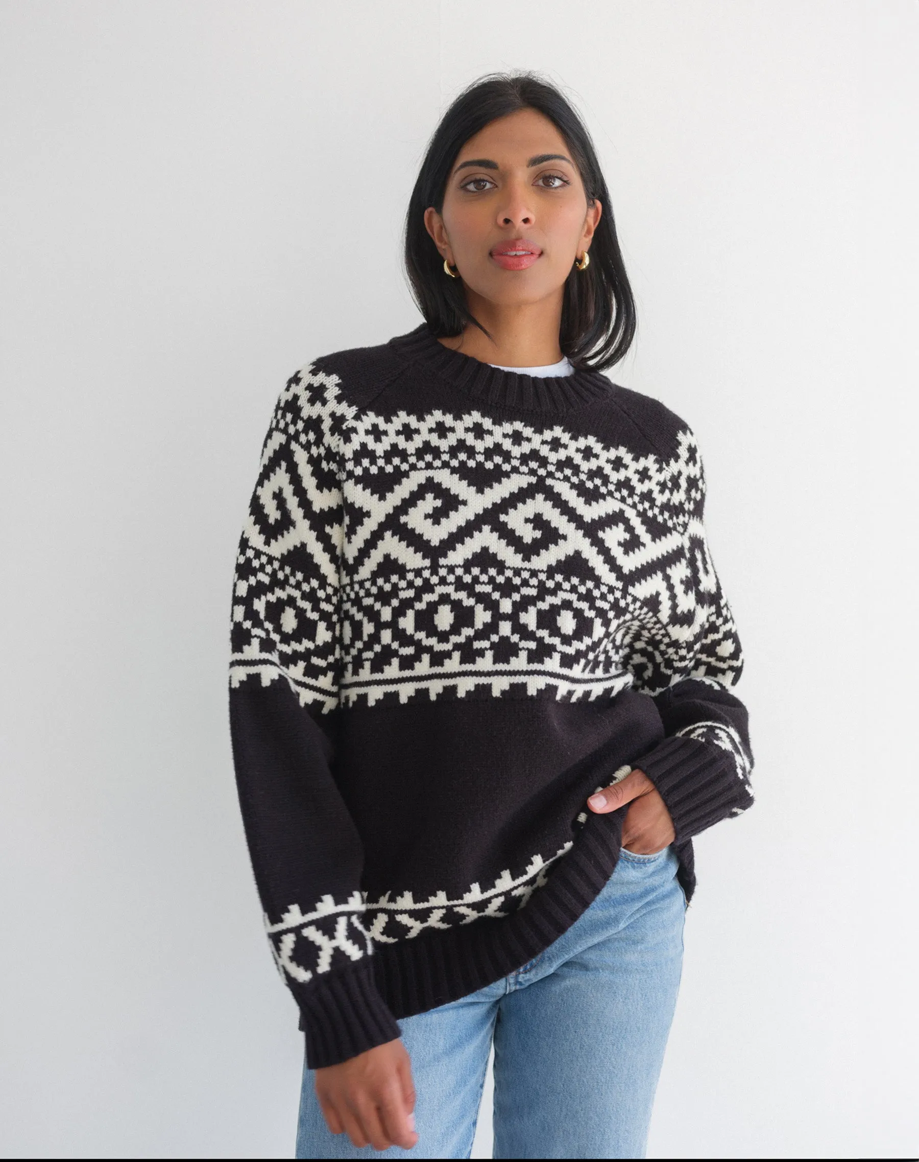 Fair Isle Knit Sweater sold by Brunette The Label