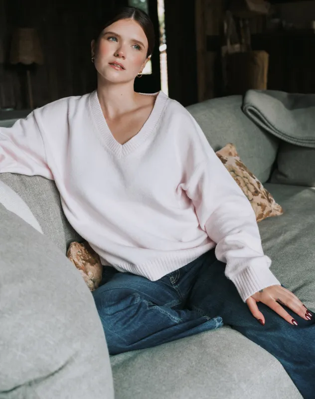 V-Neck Boxy Sweater sold by Brunette The Label