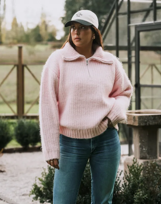 Trucker Half Zip Sweater sold by Brunette The Label