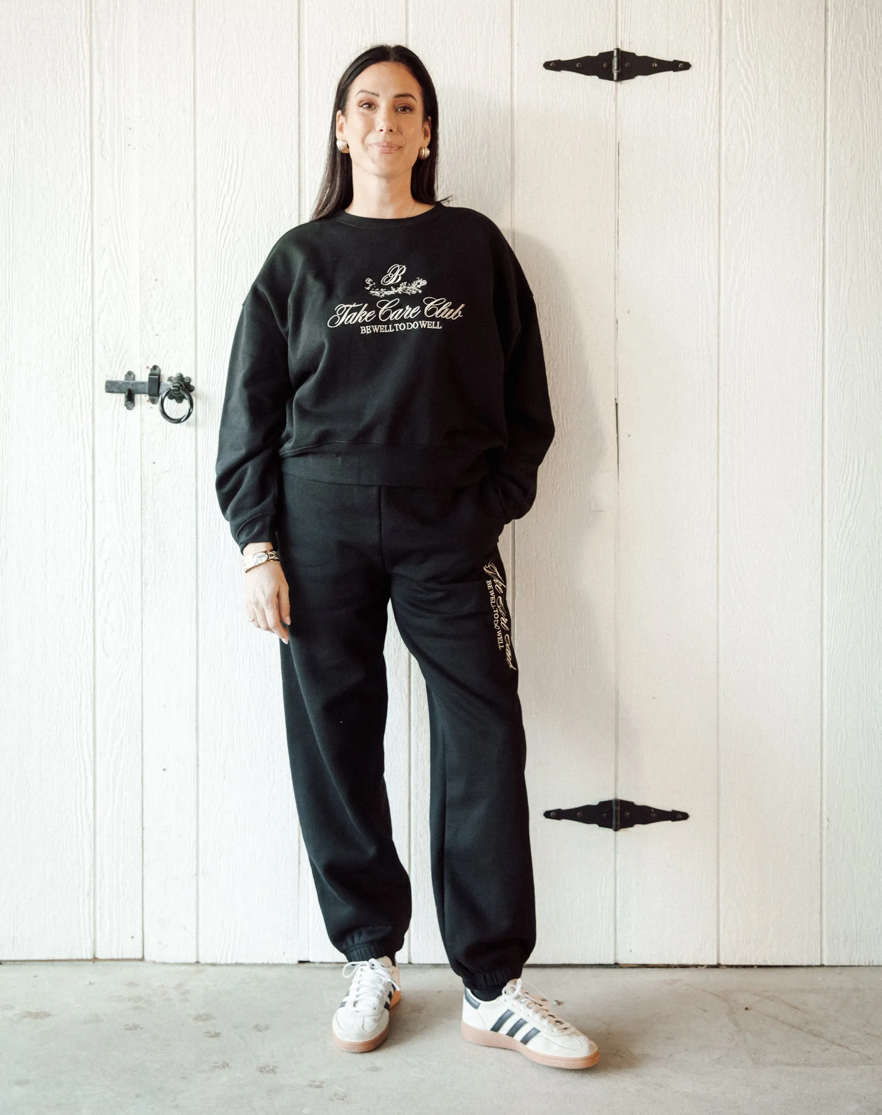 "Take Care Club" Oversized Joggers sold by Brunette The Label