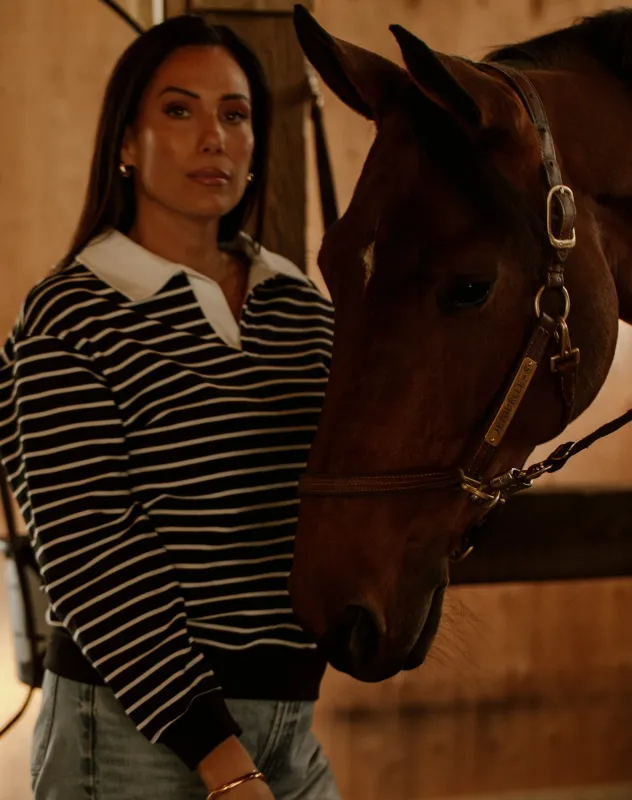 Striped Rugby Sweater made by Brunette The Label