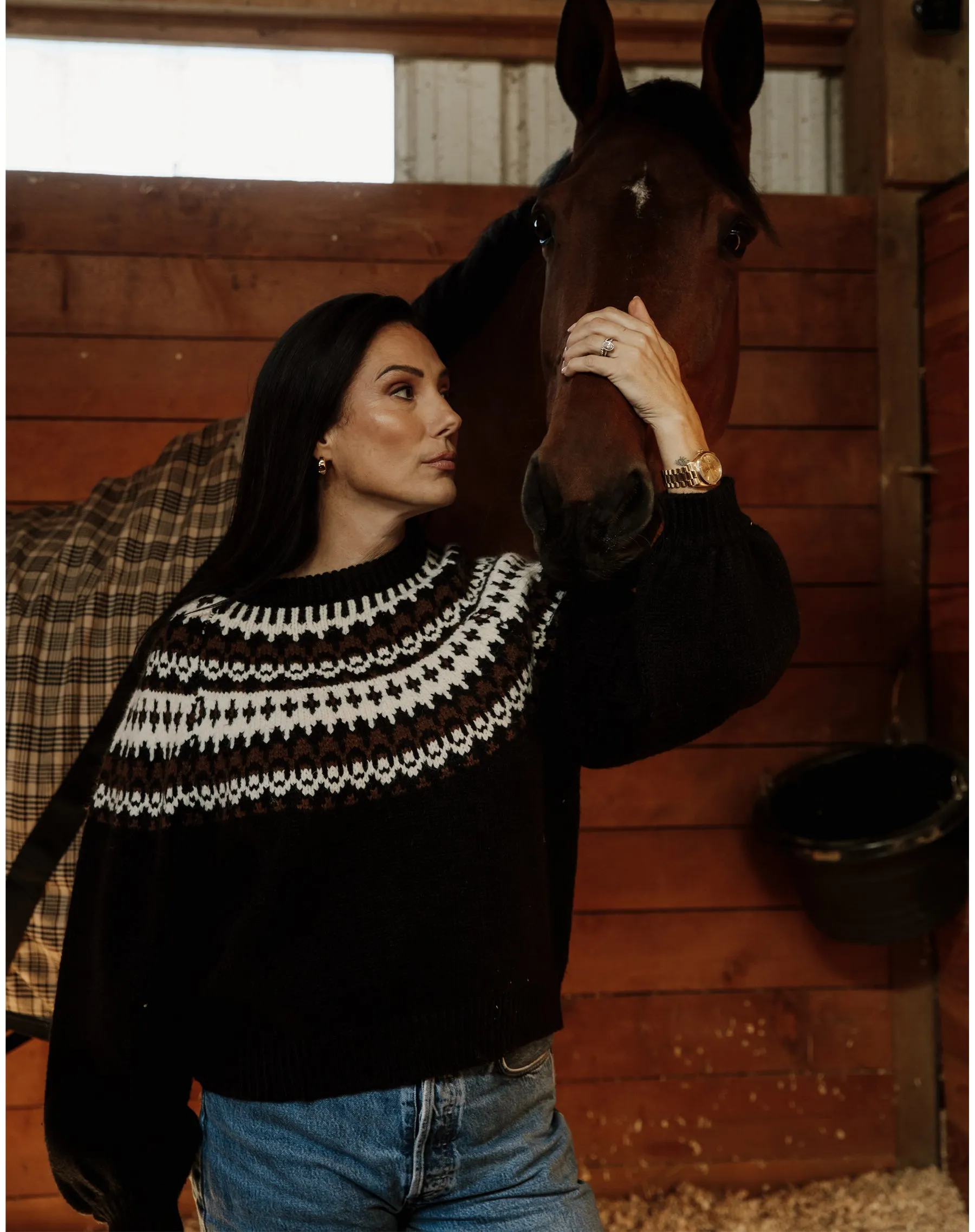 Fair Isle Jacquard Sweater sold by Brunette The Label