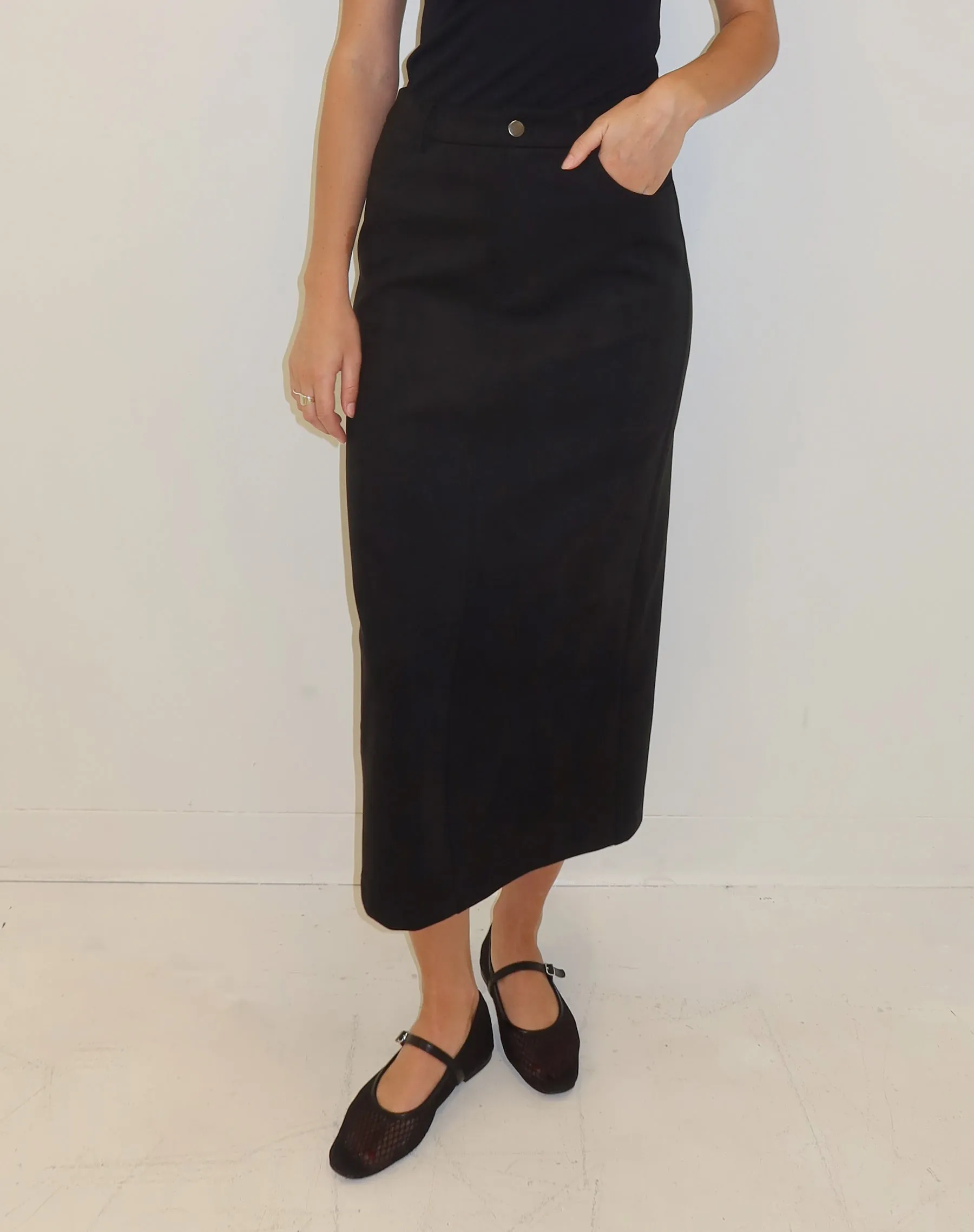 Suede Pencil Skirt sold by Brunette The Label