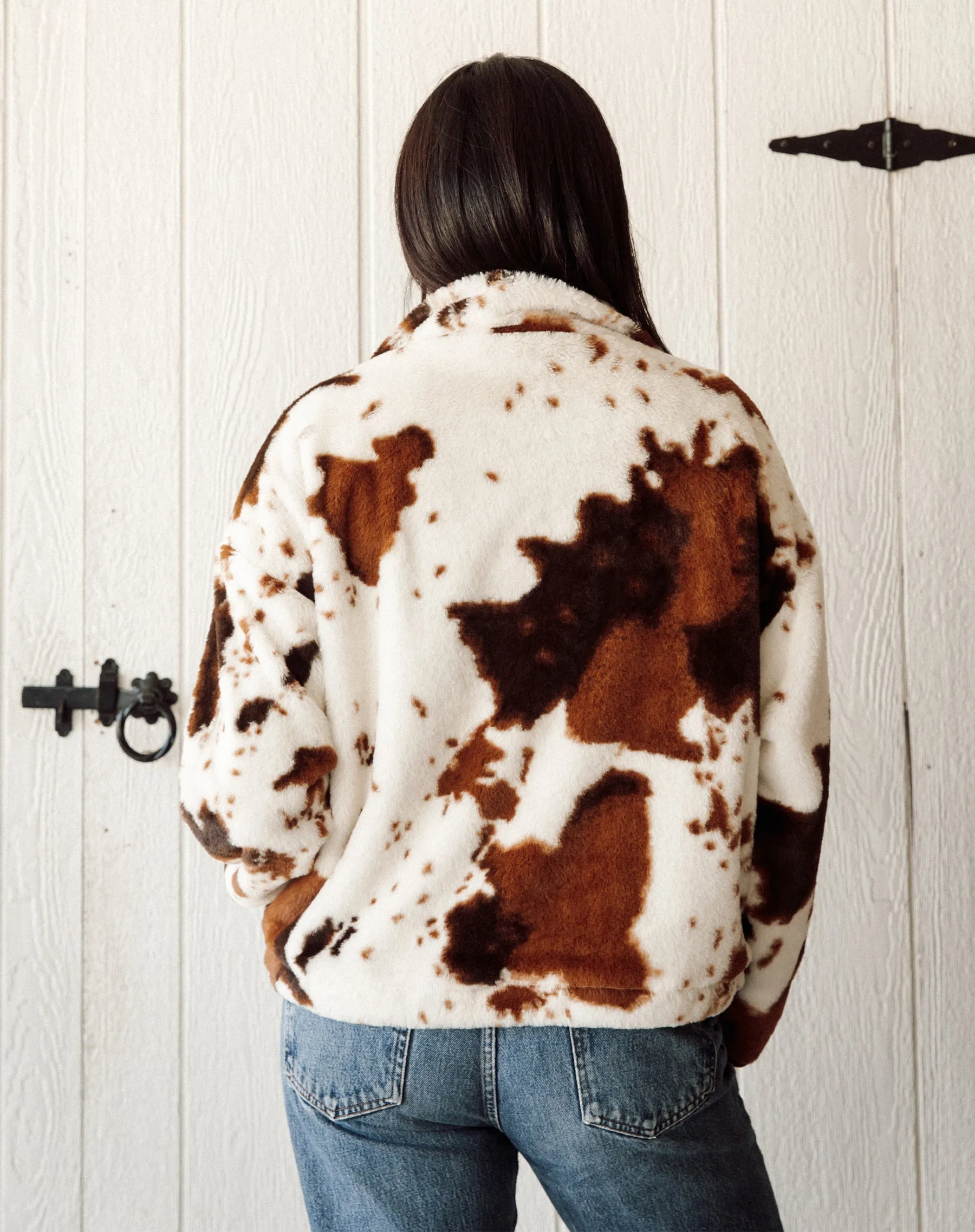 Cow Print Half Zip sold by Brunette The Label product image thumbnail 5