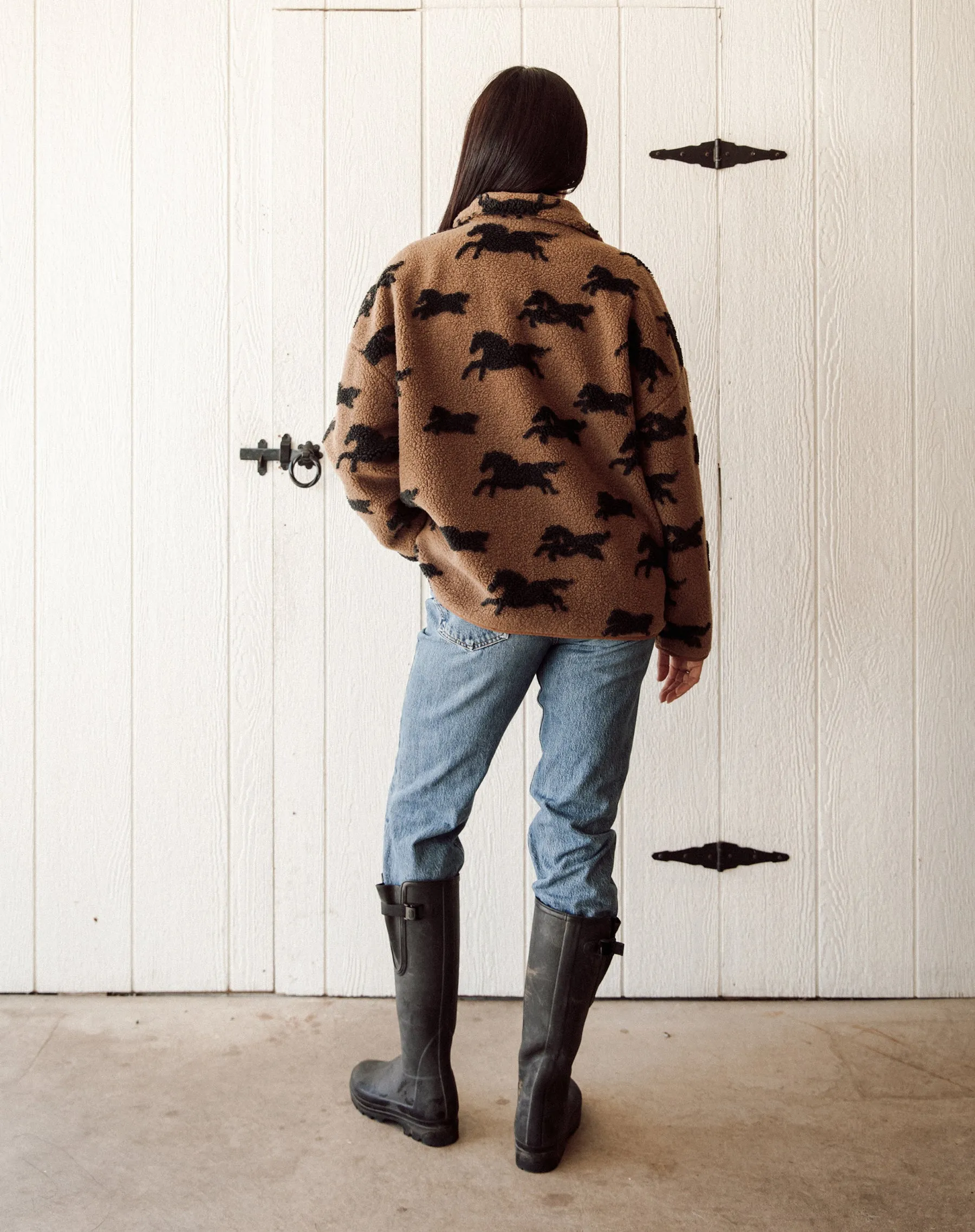 Horse Sherpa Jacket sold by Brunette The Label product image thumbnail 2