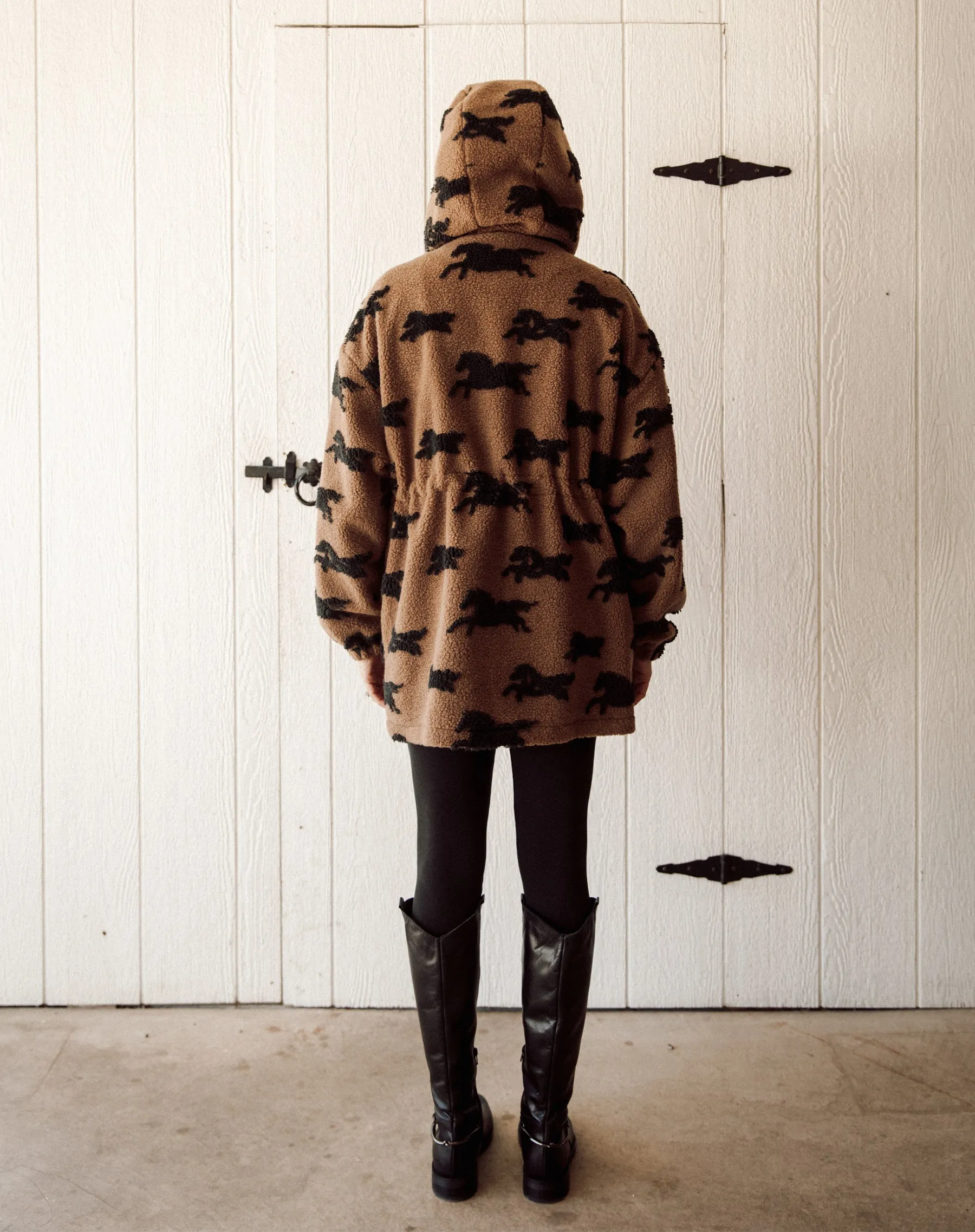 Horse Sherpa Parka sold by Brunette The Label product image thumbnail 5