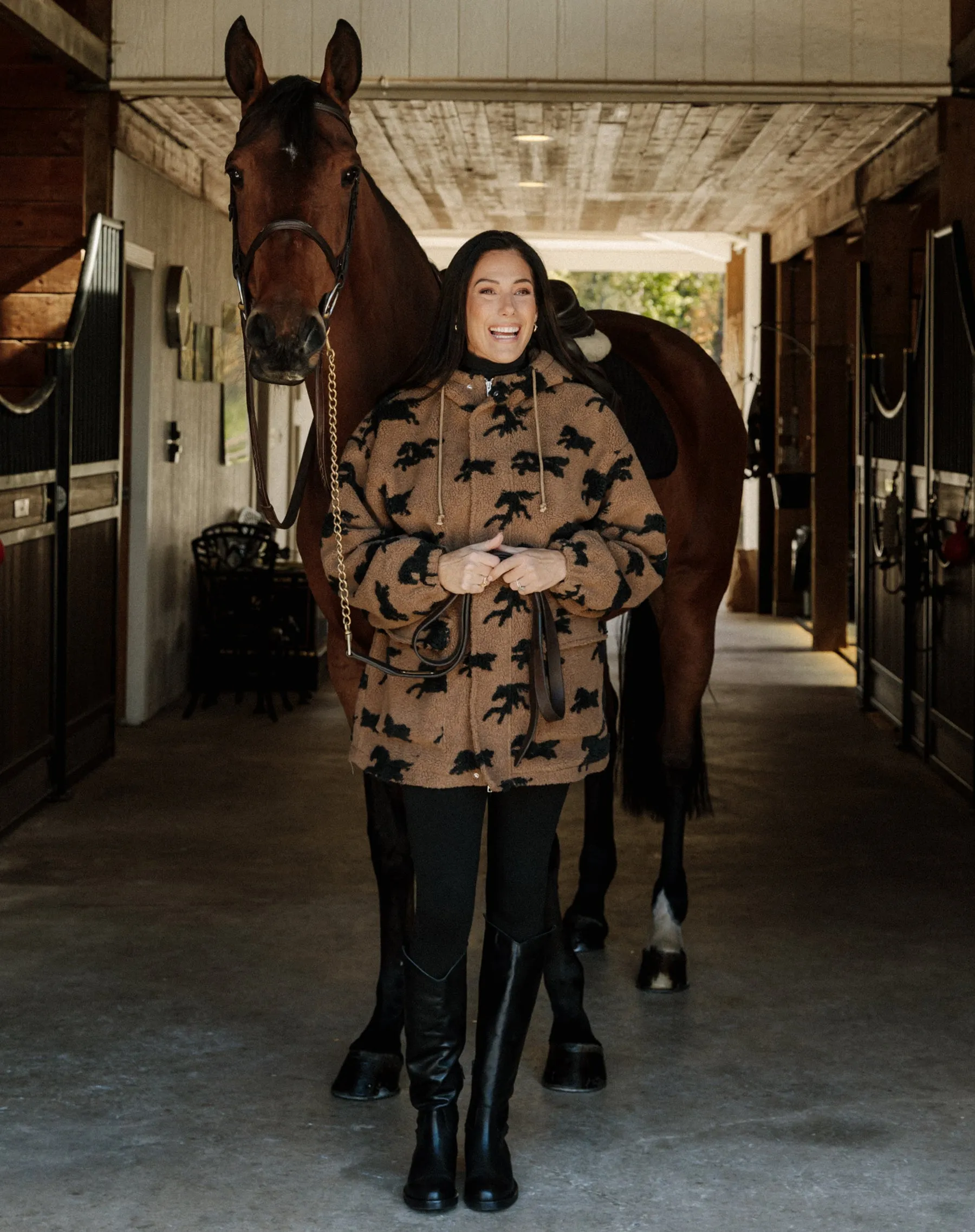 Horse Sherpa Parka sold by Brunette The Label product image thumbnail 3