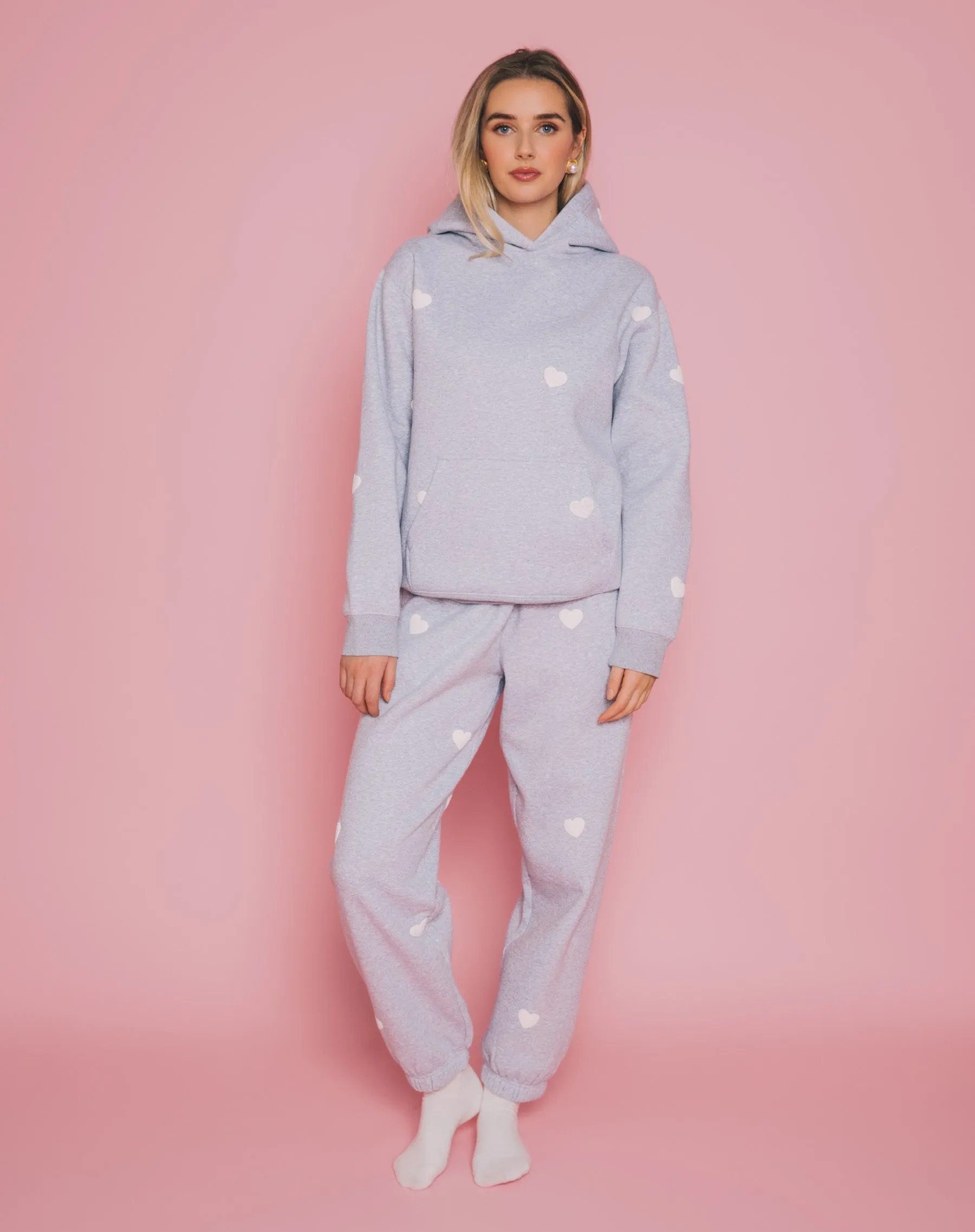 All Over Heart Oversized Jogger sold by Brunette The Label