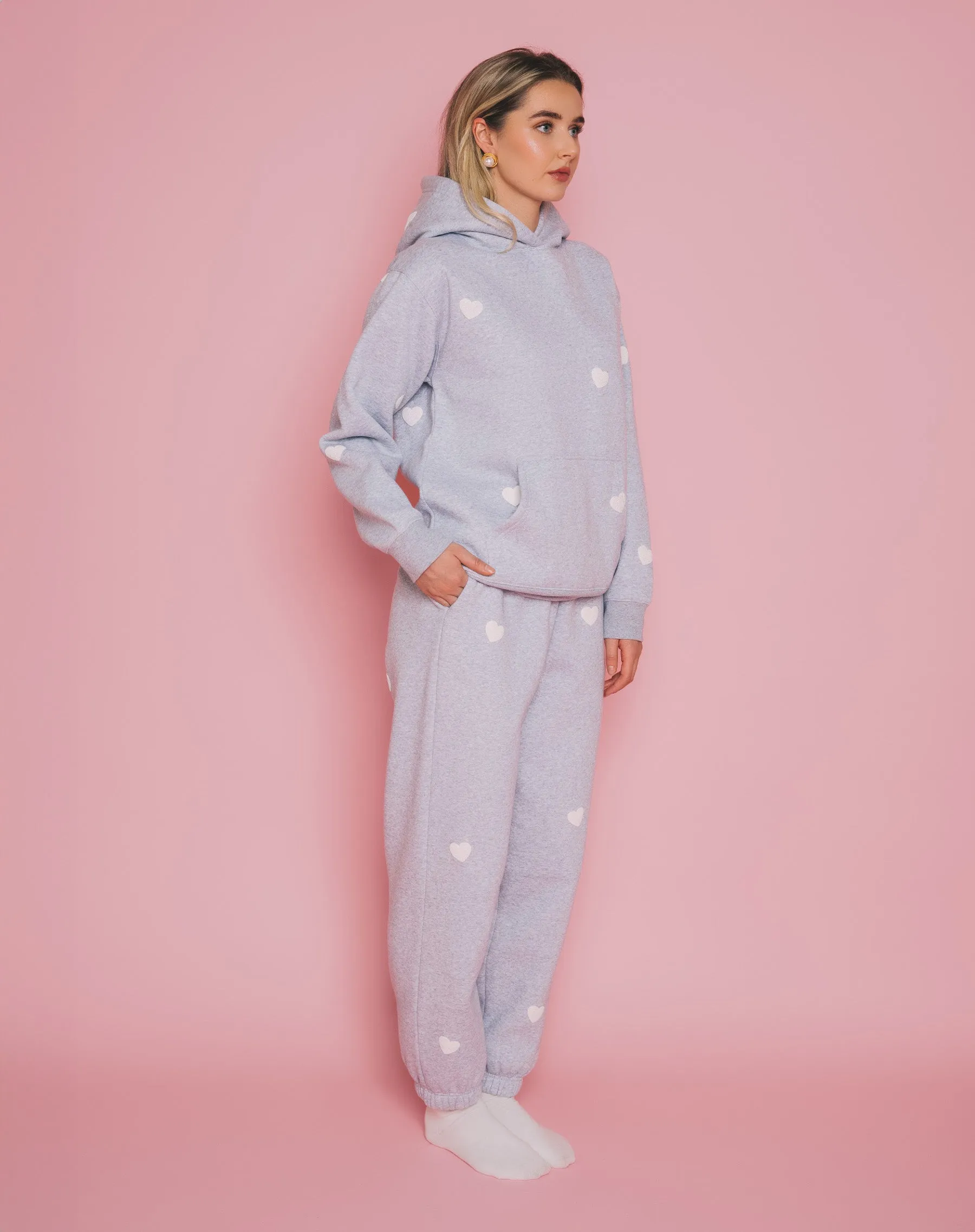 All Over Heart Oversized Jogger sold by Brunette The Label product image thumbnail 2