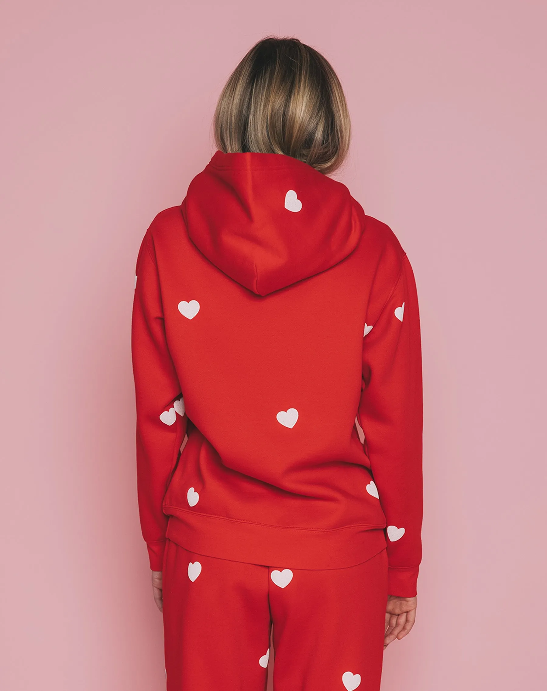 All Over Heart Classic Hoodie sold by Brunette The Label product image thumbnail 3
