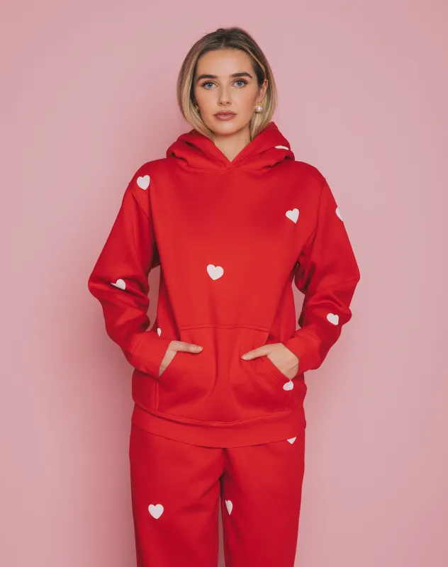 All Over Heart Classic Hoodie sold by Brunette The Label