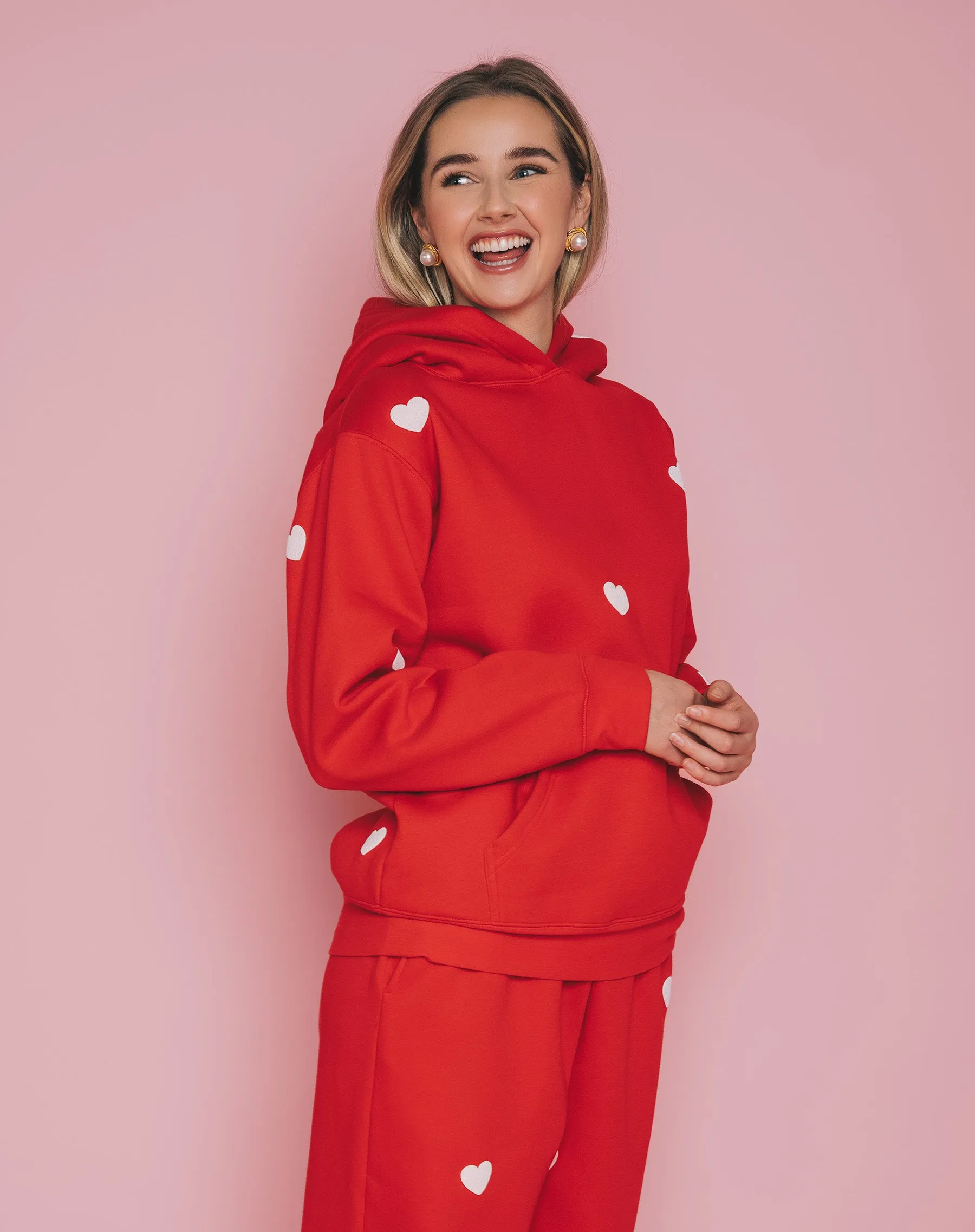 All Over Heart Classic Hoodie sold by Brunette The Label product image thumbnail 2