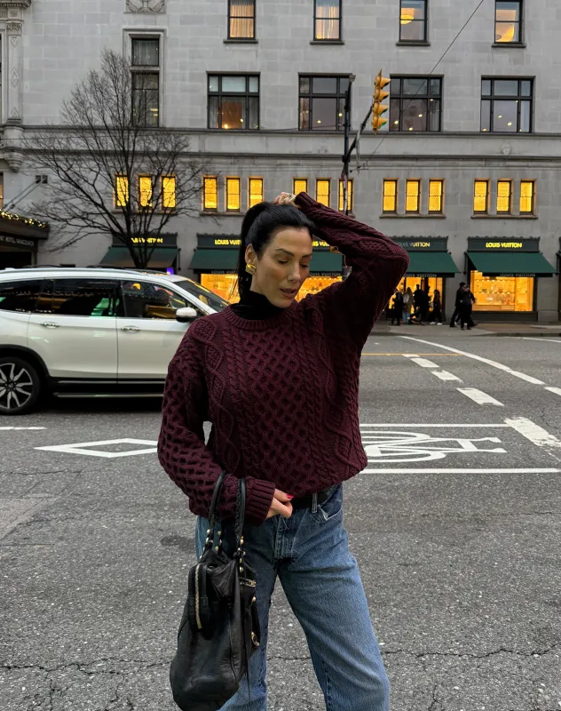 Irish Cable Knit Sweater sold by Brunette The Label