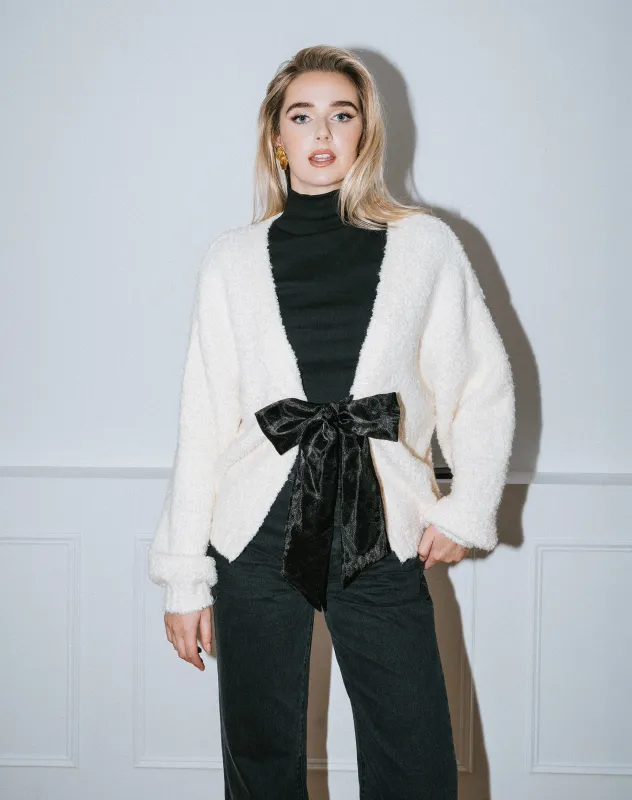 Elsa Bow Cardigan made by Brunette The Label