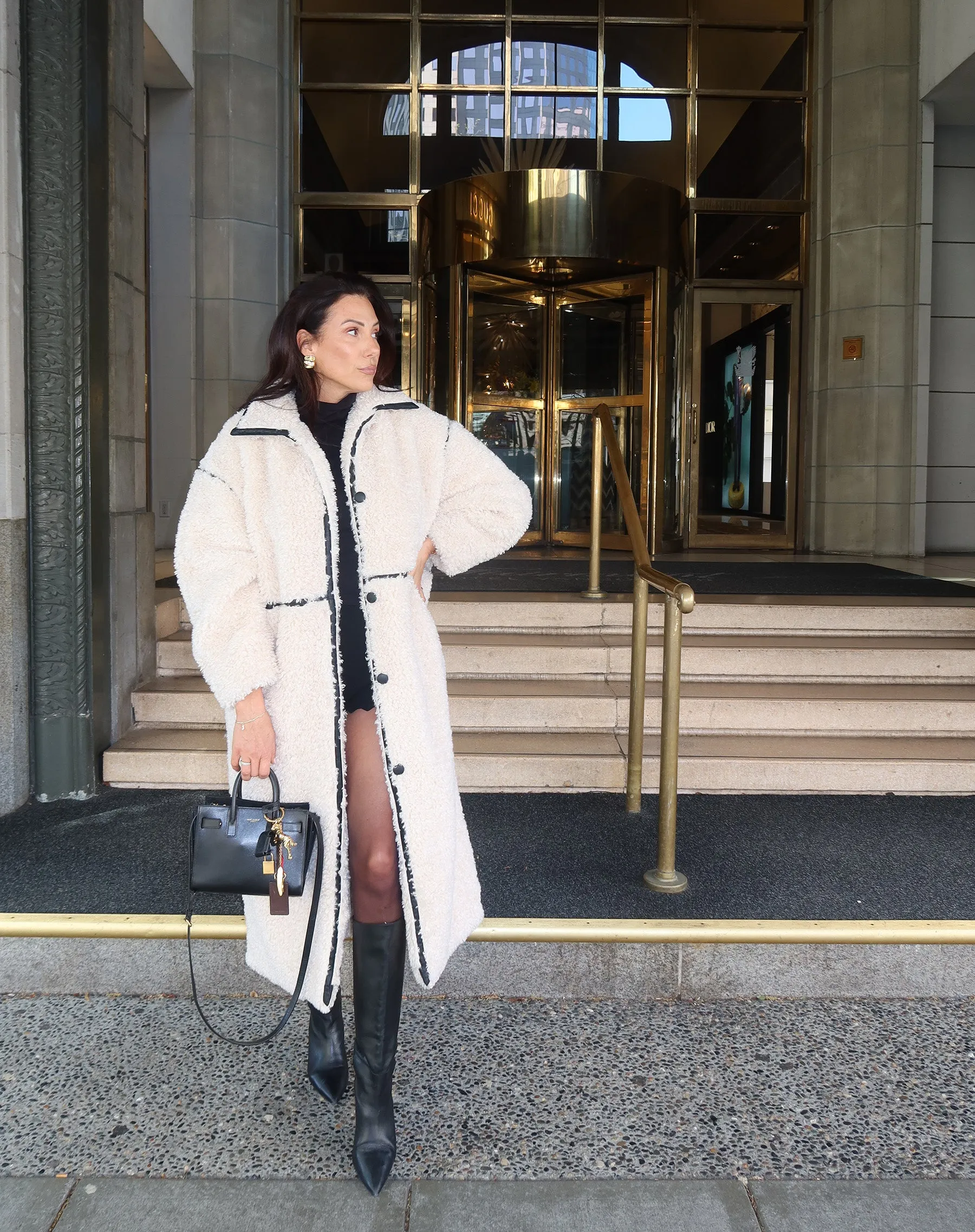 Etta Sherpa Jacket sold by Brunette The Label product image thumbnail 3