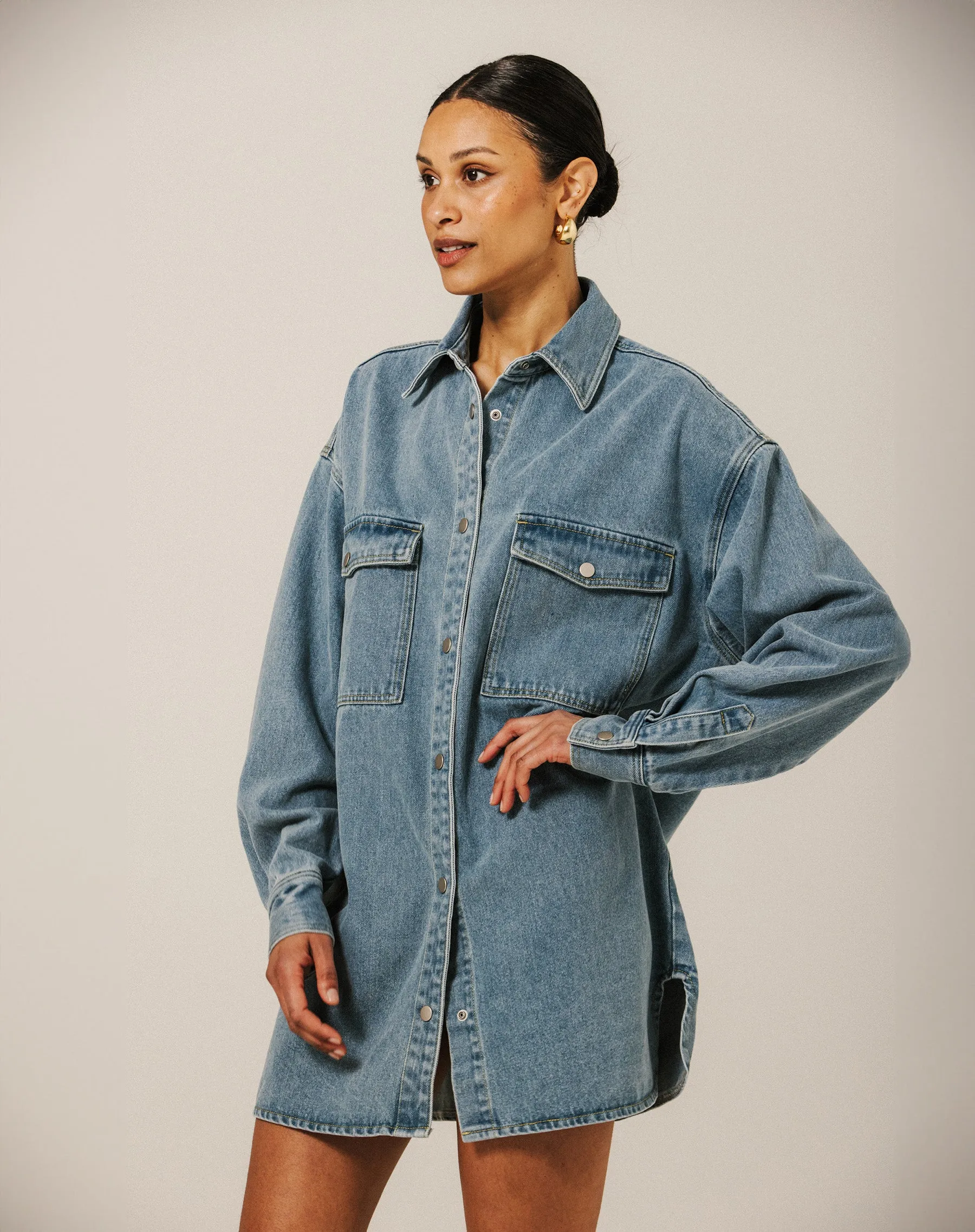 Shania Denim Jacket sold by Brunette The Label product image thumbnail 3