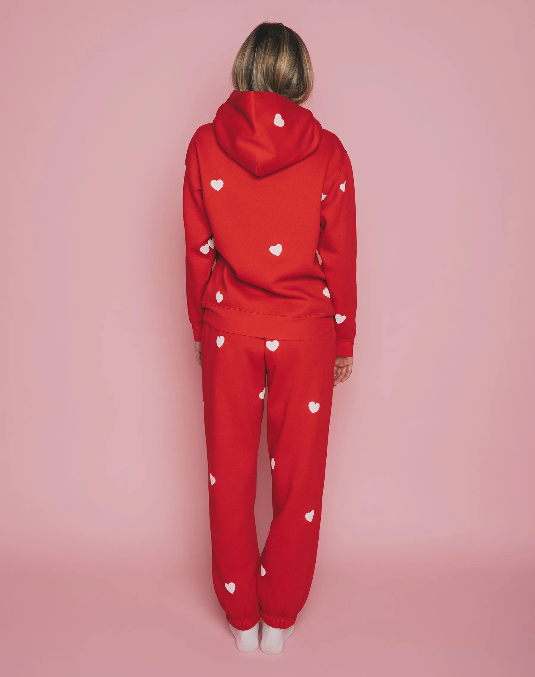 All Over Heart Sweatsuit in Red sold by Brunette The Label product image thumbnail 2
