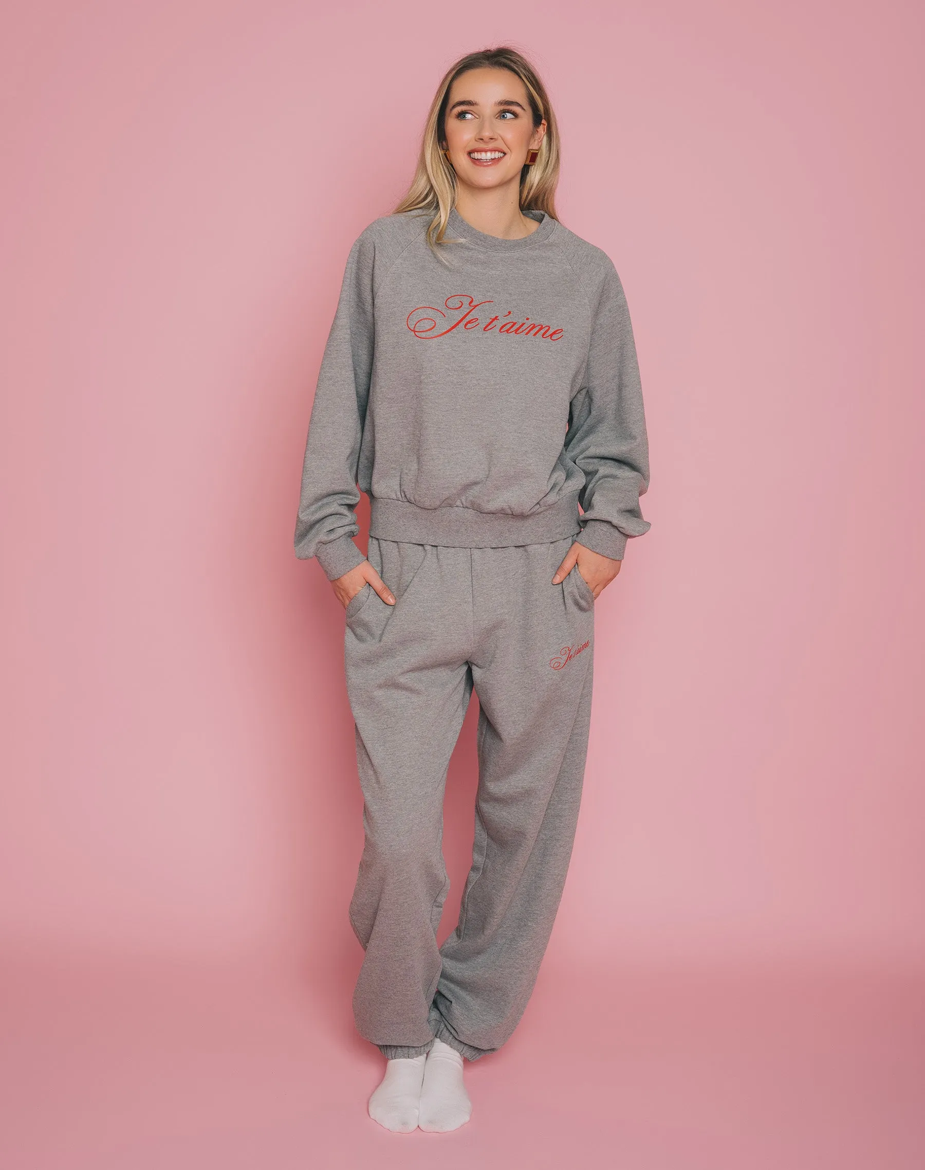 "Je t'aime" Sweatsuit sold by Brunette The Label product image thumbnail 3