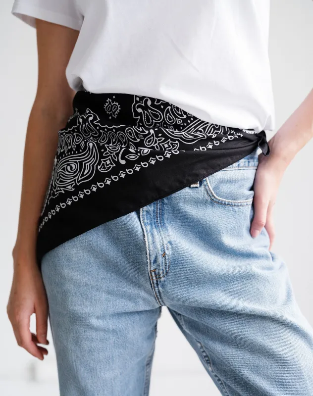Large Paisley Bandana Scarf made by Brunette The Label