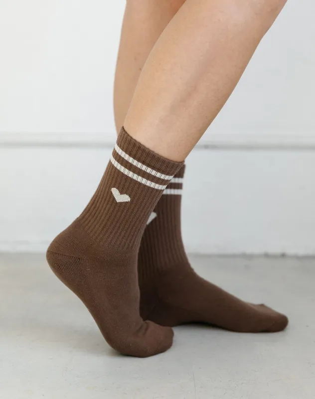 Sporty Heart Sock made by Brunette The Label