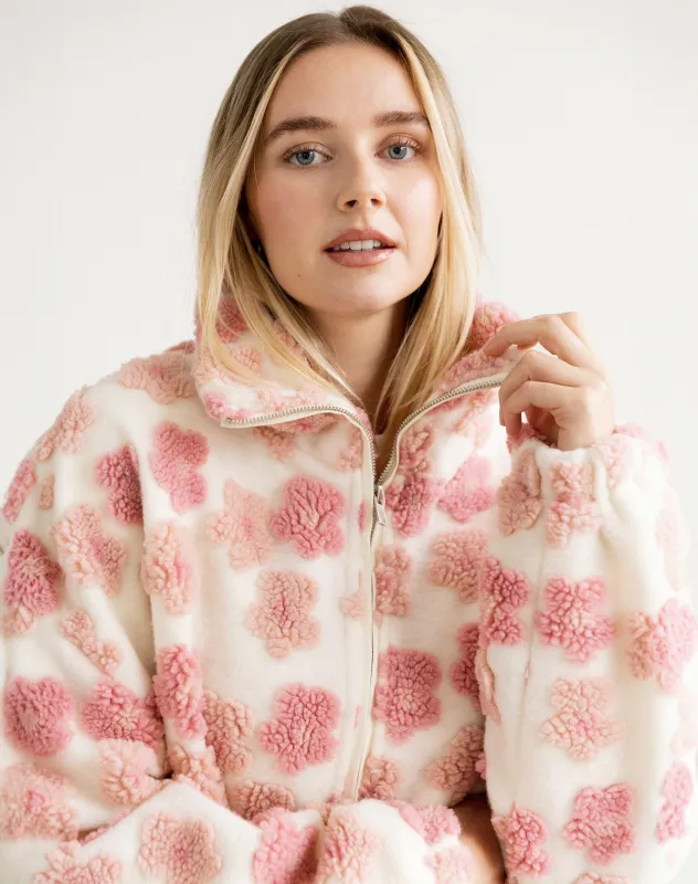 Floral Sherpa Jacket made by Brunette The Label