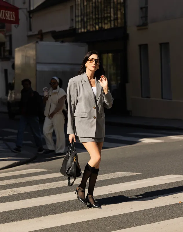 Pinstripe Blazer made by Brunette The Label