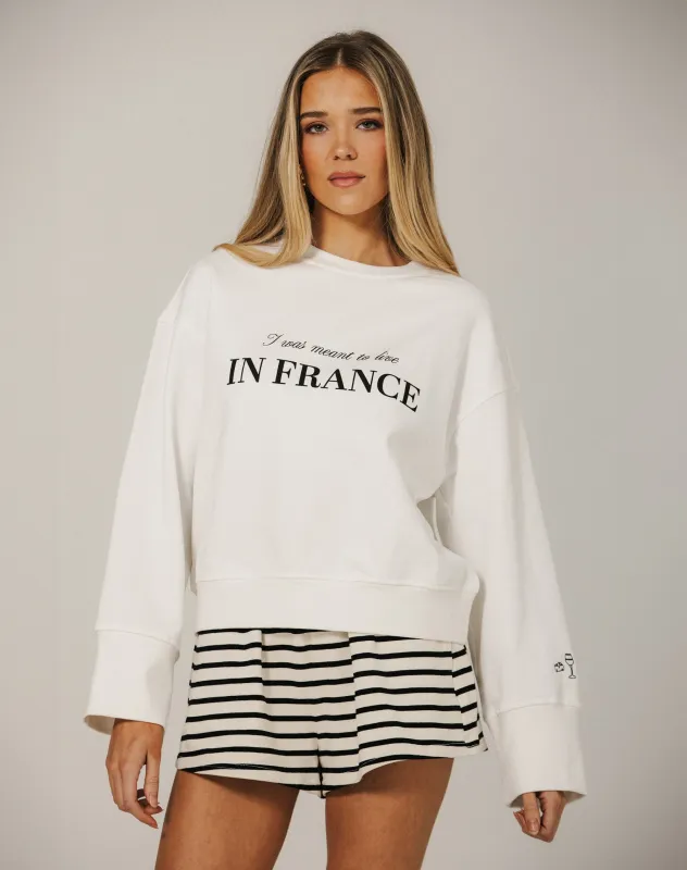 "France" Wide Sleeve Crew made by Brunette The Label