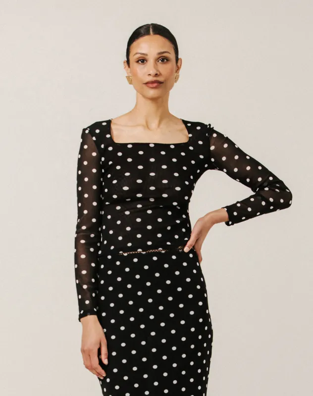 Polka Dot Ballerina Top made by Brunette The Label