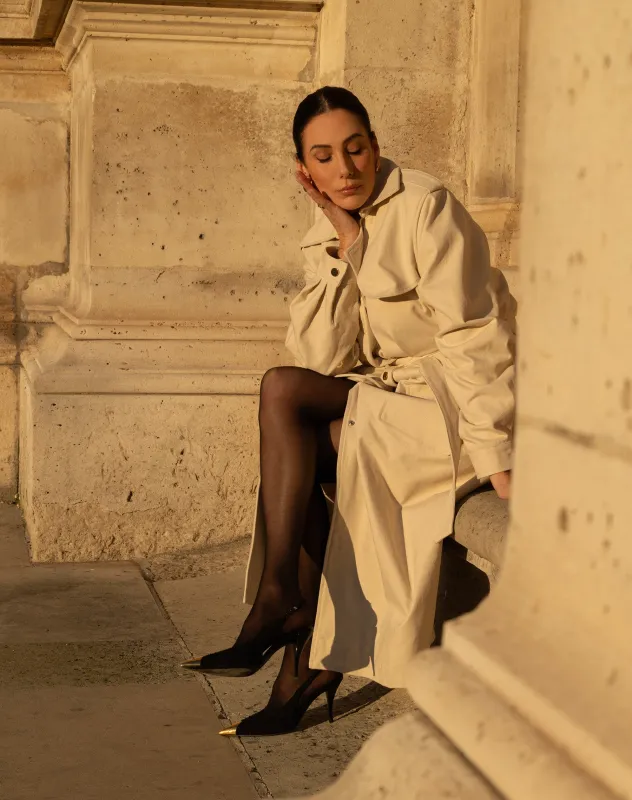 Twill Trench Coat made by Brunette The Label