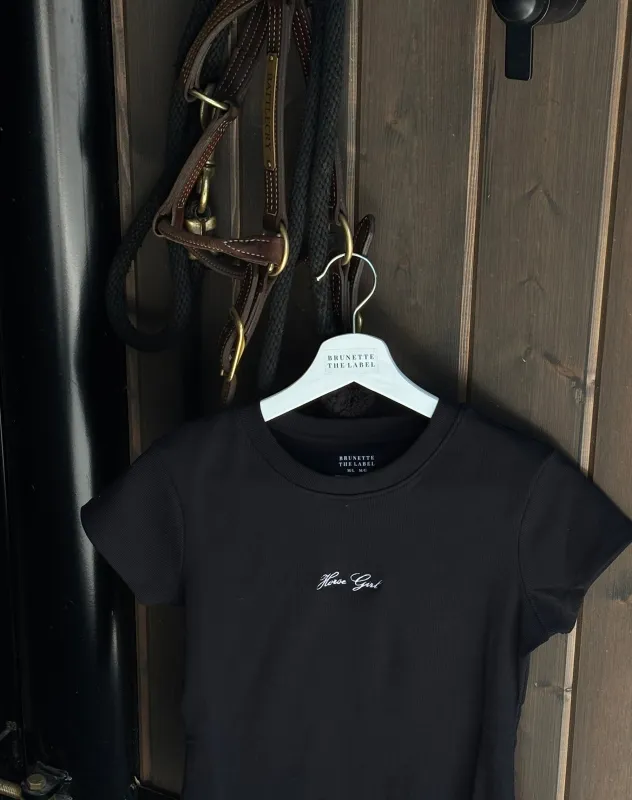 "Horse Girl" Ribbed Tee made by Brunette The Label